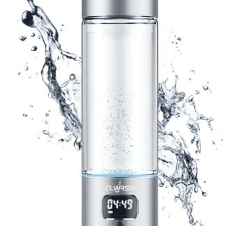 Hydrogen Water Bottle, Portable Glass Hydrogen Water Bottle Generator Machine — SPE/PEM Technology — Athletic Performance & Hydration System — for Gym, Sports, Travel & Outdoor,...