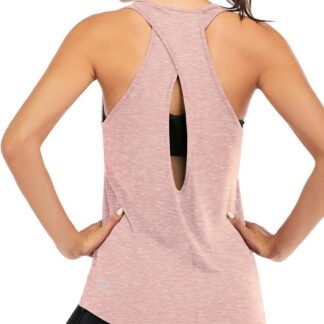 ICTIVE Womens Cross Backless Workout Tops for Women Racerback Tank Tops Open Back Running Muscle Tank Yoga Shirts