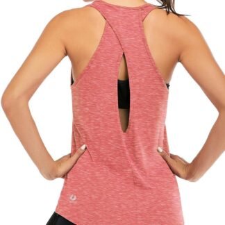 ICTIVE Womens Cross Backless Workout Tops for Women Racerback Tank Tops Open Back Running Muscle Tank Yoga Shirts