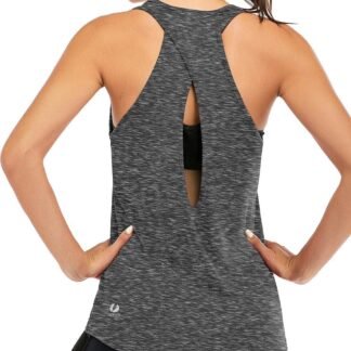 ICTIVE Womens Cross Backless Workout Tops for Women Racerback Tank Tops Open Back Running Muscle Tank Yoga Shirts