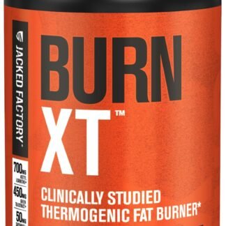 Jacked Factory Burn-XT Clinically Studied Fat Burner & Weight Loss Supplement - Appetite Suppressant & Energy Booster - with Acetyl L-Carnitine, Green Tea Extract and More - 60...