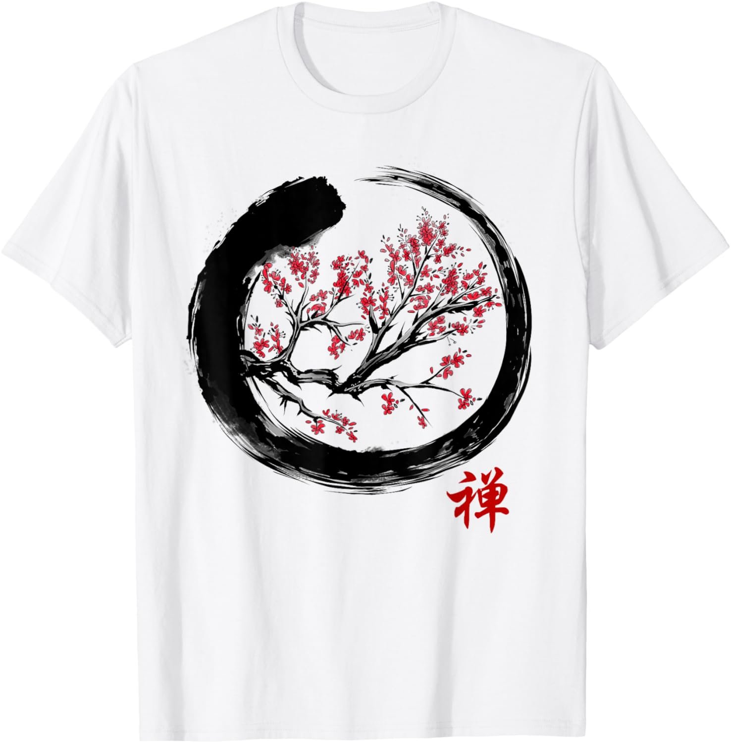 Japanese Calligraphy - Zen Buddhist Enso Circle Meditation T-Shirt - lunas-mystic-emporium.com Japanese Calligraphy - Zen Buddhist Enso Circle Meditation T-Shirt