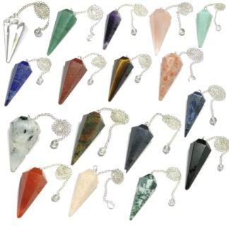 Jet Assorted Hand-Carved Cone Pendulums for Healing, Reiki, Dowsing, and Spiritual Practices Best for Spiritual Divination Meditation Chakra Energy Balance