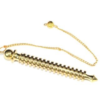 Jet Authentic 16 ISIS Brass Metal Pendulum with Chord,Spiritual Dowsing Pendulum for Meditation, Energy Healing, Cleansing, Purification, Enhancing Cheerfulness, Stamina &...