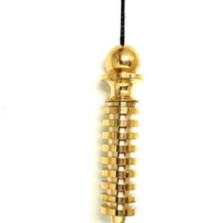 Jet Authentic 9 isis Brass W/Chord Metal Dowsing Pendulum Healing Spirituality Meditation Answer Blessings Cheerfulness (9 isis Brass W/Chord)