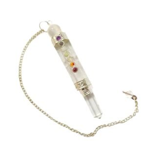 Jet Crystal Quartz 3 Piece Pendulum Handcrafted Healing Balancing Meditation Reiki Guardian Approx 3 inch Long Approx Weight - 30 Grams