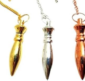 Jet International Karnak 3 Egyptian Metal Pendulum Gold Silver Copper Plated Healing Dowsing Metal Reiki Results Yes No Pouch Positive Energy Chakra Balancing Divine Spiritual