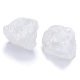Jovivi 2pcs Raw Clear Quartz Rock Crystals,Large 1.6-2.2" Healing Crystals Natural Rough Stones Crystal for Tumbling, Cabbing, Home Decoration, Polishing, Wicca & Reiki