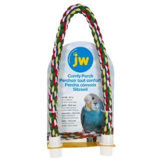 JW Pet Comfy Perch For Birds Flexible Multi-color Rope, Small - 21" Length