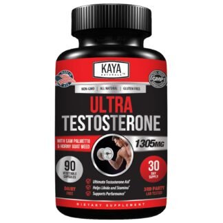 Kaya Naturals Ultra Testosterone - Men's Testosterone Booster with Tongkat Ali, Horny Goat Weed, Tribulus - Natural Workout Supplement for Energy, Stamina, and Strength Booster...