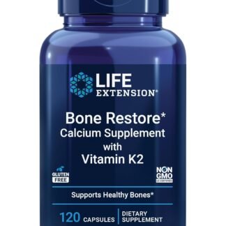 Life Extension Bone Restore with Vitamin K2 – Bone Health Supplement for Strong Bones – 3 Types of Absorbable Calcium, Vitamins D3 and K2, Minerals – Gluten-Free, Non-GMO – 120...