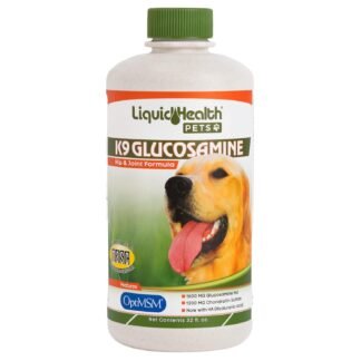 LIQUIDHEALTH Pets K9 Liquid Glucosamine for Dogs, Puppies, Senior Canines with Chondroitin, MSM, Hyaluronic Acid - Dog Vitamins for Hip & Joint Health, Dog Joint Oil, Joint...