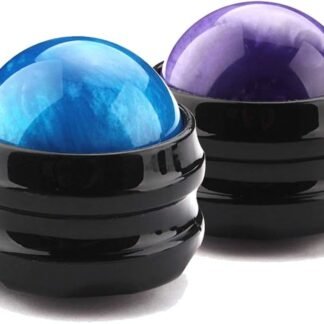 Massage Roller Ball,2-Pack Handheld Massage Therapy and Relax Tool for Sore Muscles,Joint Pain Relief Relaxing,Full Body Deep Tissue Massage(Blue&Purple)