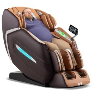 MassaMAX A580 2026 4D Massage Chair for Big & Tall People Full Body Massage Up to 6'10" & 500 lbs, Yoga Stretch, AI Voice Control, 22 Modes, 59" SL Track, Auto Footrest...