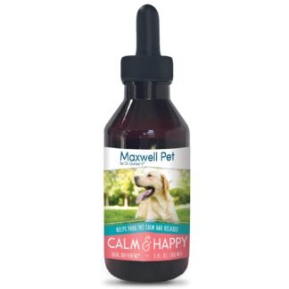 Maxwell Pet by Dr. Garber's - Calm & Happy | Safe, All Natural, Gemmotherapy Remedy for Canine Use | Stress & Anxiety Relief for Your Dog; Provides Soothing, Calming Effect | 3...
