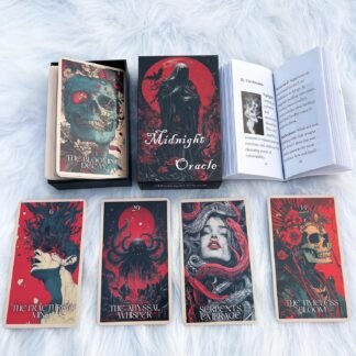 Midnight Oracle Cards, 50 Gothic Dark Fantasy Cards with Comprehensive Guide Book, Front and Back Meanings, Reflection Tips, Self Discovery Oracle , Light and Dark, Inspire...