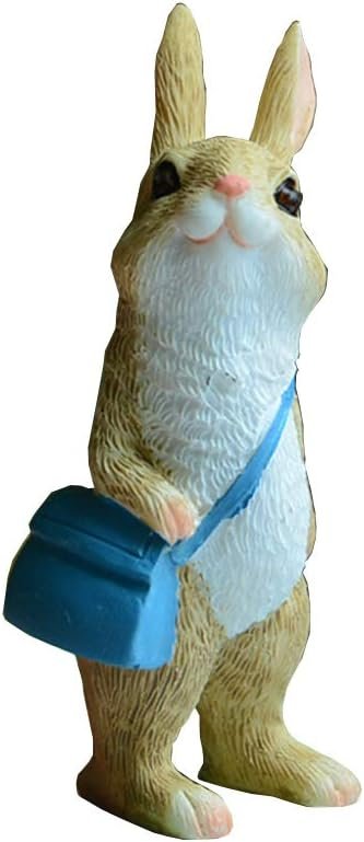 Miniature Reading Book Figurine- Mini Schoolbag Rabbit