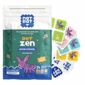 NATPAT Pet Zen Calming Patches for Dogs – Non-Medicated Effective Stress Relief for Travel, Fireworks & Separation Anxiety - Long Lasting & Non-Toxic (24 Patches) - Locket Sold...