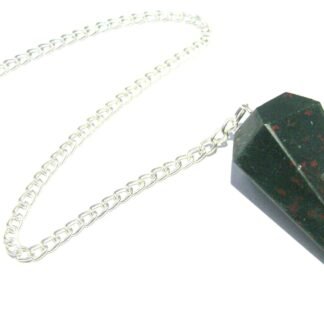 Natural Bloodstone Dowser Cone Pendulum Healing Crystals, Metaphysical Divination Gemstone Pendulum Crystal Reiki Feng Shui, Meditation, Gift for Men Women