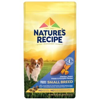 Nature's Recipe Grain Free Small Breed Dry Dog Food, Chicken, Sweet Potato & Pumpkin Recipe, 4 lb. Bag
