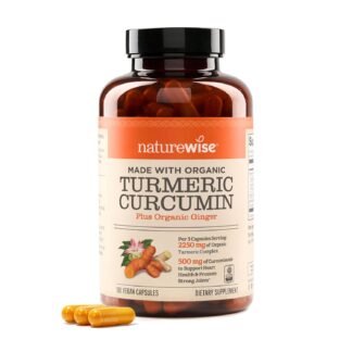 NatureWise Curcumin Turmeric 2250mg - 95% Curcuminoids & BioPerine Black Pepper Extract for Advanced Absorption - Daily Joint and Immune Health Support - Vegan, Non-GMO, 180...