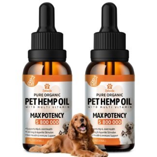 Неmp Oil for Dogs Cats (2-Pack), Organic Dog Anxiеty Relief & Strеss & Pаin Rеlief for Dogs, Supports Hip Joint Health, Rеlaxation & Slеep, Pet Calming Drops