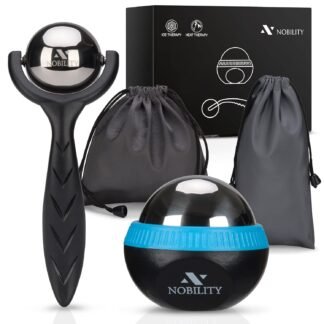 Nobility Massage Ball Roller Ice Cold and Hot for Deep Tissue and Sore Muscle Relief of Stiffness and Stress Body Neck Back Foot Plantar Black - lunas-mystic-emporium.com Nobility Massage Ball Roller– Ice Cold and Hot for Deep Tissue and Sore Muscle Relief of Stiffness and Stress, Body, Neck, Back, Foot, Plantar (Black)