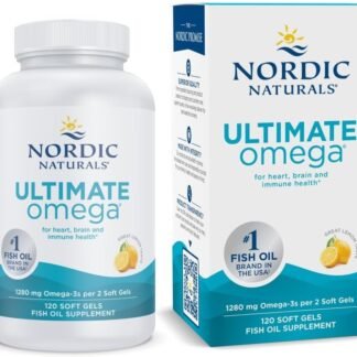 Nordic Naturals Ultimate Omega, Lemon Flavor - 120 Soft Gels - 1280 mg Omega-3 - High-Potency Fish Oil Supplement with EPA & DHA - Promotes Brain & Heart Health - Non-GMO - 60...