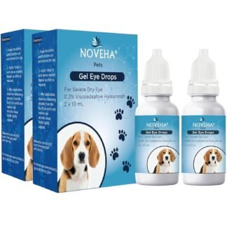 NOVEHA Pet Gel Eye Drops with 0.3% Viscoadaptive Hyaluronan | Eye Solution for Severe Dry Eyes - Long Lasting Hydration, Reduces Nuisance, Swelling & Dryness - Eye Lube for Dog...