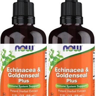 NOW Supplements, Echinacea & Goldenseal Plus with Dropper, Immune System Support*, 2-Ounce (Pack of 2)
