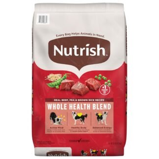 Nutrish Dry Dog Food, Real Beef, Pea & Brown Rice Recipe Whole Health Blend for Adult Dogs, 28 lb. Bag, Packaging May Vary (Rachael Ray)