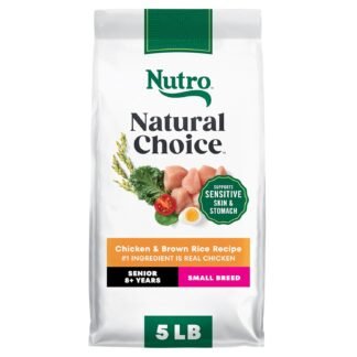 Nutro Natural Choice Chicken & Brown Rice Small Breed Senior Dog Food Dry Recipe, 5 lb. Bag