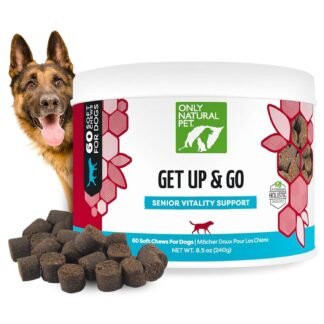 Only Natural Pet Get Up & Go Herbal Joint Support Supplement for Dogs - Holistically Formulated with Corydalis & Turmeric Hip & Joint Daily Vitamin for Senior Dog - Bacon Flavor...