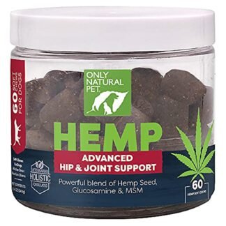 Only Natural Pet Hemp Advanced Mobility Support for Dogs Holistic Wellness Hip Bone Joint Health - Inflammatory Function Relieves Pain Stiffness Green Lipped Mussels Turmeric...