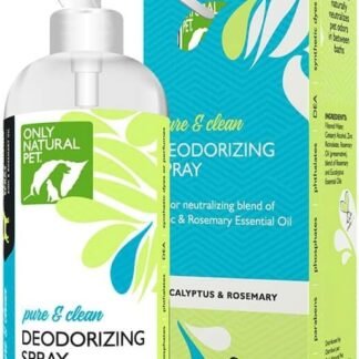 Only Natural Pet Pure & Clean Deodorizing Spray for Dogs - All Natural Holistic Pet Grooming Deodorant Spray with Odor Control, Eucalyptus & Rosemary Scent - 8 Fl Oz