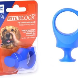 Paw Ready Pet Toothbrushing Assistant for Puppies' Dogs and Cats Allows You to Brush Your pet’s Teeth Without Constantly Worrying About Getting Bitten. (Blue, Small)