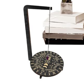 Pendulum Display Stand, Crystal Holder, Divination Dowsing Wheel Stand, Witch Ornament Stones Rocks Pendulum Holder, Wooden