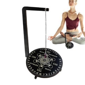Pendulum Stand - Wooden Yes Or No Pendulum Board | Mystic Ritual Vertical Metaphysical Message Board | Metaphysical Witch Supplies For Meditation Spiritual Cleansing Tarot...