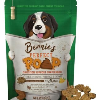 Perfect Poop Digestion & General Health Supplement for Dogs: Fiber, Prebiotics, Probiotics & Enzymes Relieve Digestive Conditions, Optimize Stool, and Improve Health (Cheddar...