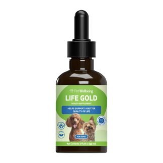 Pet Wellbeing Life Gold for Dogs - Vet-Formulated - Immune Support and Antioxidant Protection - Natural Herbal Supplement 2 oz (59 ml)