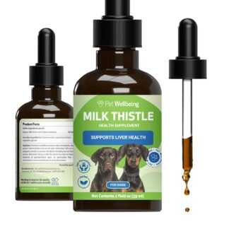 Pet Wellbeing Milk Thistle for Dogs Organic Herb, Milk Thistle Liver Detox Support - Pet Wellbeing Vet-Formulated Holistic Supplement - 2oz (59 ml)