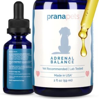 PranaPets Adrenal Balance for Dogs with Cushing’s | Naturally Relieves Symptoms of Cushing's in Dogs | Herbal Formula for Dogs with Cushing’s