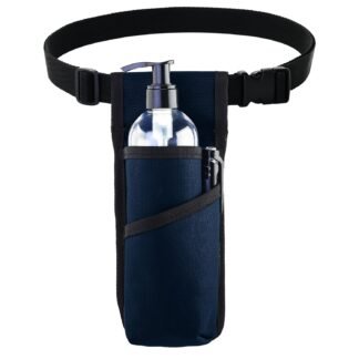 Professional Massage Therapist Holster with Adjustable Belt, Massage Bottle Bag, Massage Lotion Holster,Dark Blue(XJ-1KD)