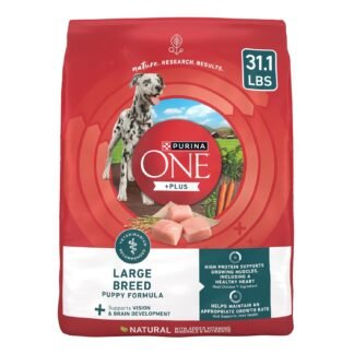 Purina One Plus Puppy Dry Dog Food for Large Dogs High Protein Growth Support, Real Chicken - 31.1 lb Bag