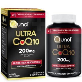 Qunol CoQ10 200mg Softgels, Ultra CoQ10 - Ultra High Absorption Coenzyme Q10 Supplements - Antioxidant Supplement for Vascular and Heart Health & Energy Production - 2 Month...