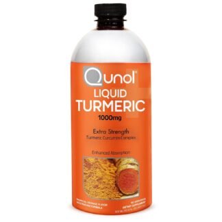 Qunol Liquid Turmeric Curcumin with Black Pepper, Turmeric Supplement 1000mg, Extra Strength, Joint Health, 60 Servings, 30.4 fl oz