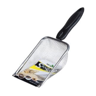 REPTI Zoo Reptile Sand Stainless Steel Fine Mesh Reptile Substrate Metal Sand Shovel Terrarium Substrate Long-Lasting Litter Cleaner Corner Scoop
