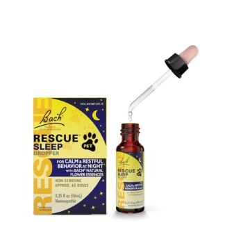 RESCUE Bach PET Sleep Dropper 10mL, Sleep Aid for Dogs & Cats, No Melatonin, Stress Relief, Calms Anxiousness, Homeopathic, Flower Essence