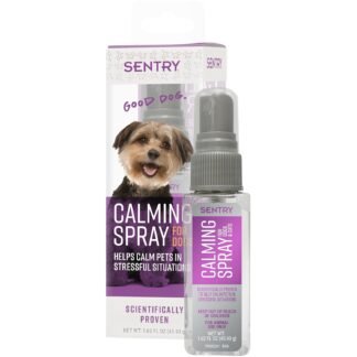 SENTRY PET Care Sentry Calming Spray for Dogs, Uses Pheromones to Reduce Stress, Easy Spray Application, Helps Dogs with Separation, Travel, Loud Noises, and Anxiety, Packaging...