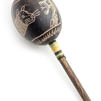 Shamans Market Peruvian Amazon Gourd Rattle for Four Directions, Small, 1 Count, Artisan Hand Crafted Shaman Tool, Native American Instrument for Sound Healing and Meditation